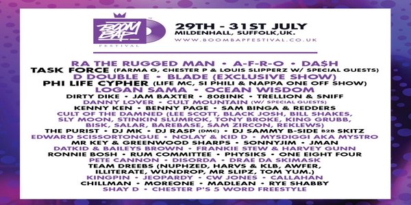 Boom Bap Festival Announces First Wave of Acts for 2016 Boom Bap Festival Announces First Wave of Acts for 2016
