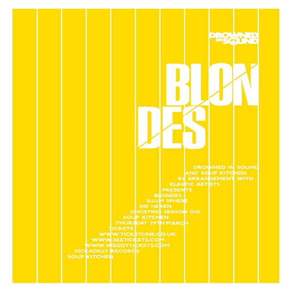 Blondes play Manchester’s Soup Kitchen Blondes play Manchester’s Soup Kitchen